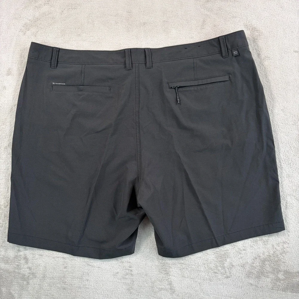 7 Diamonds Dynamic‎ Performance Shorts Men 42x7 Black Stretch Golf Casual NWOT